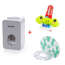 Load image into Gallery viewer, Automatic Toothpaste Dispenser Dust-proof Toothbrush Holder Toothpaste Squeezers Tooth Wall Mount Stand Bathroom Accessories Set