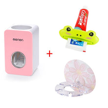 Load image into Gallery viewer, Automatic Toothpaste Dispenser Dust-proof Toothbrush Holder Toothpaste Squeezers Tooth Wall Mount Stand Bathroom Accessories Set