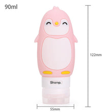 Load image into Gallery viewer, Portable Cartoon Monster Bear Penguin Animal Silicone Travel Case Organizer Shampoo Shower Gel Lotion Storage Refillable Bottle