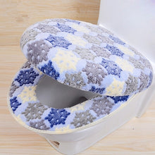 Load image into Gallery viewer, Warm Two-Pieces O-Shape Zipper Toilet Cover Seat Coral Fleece Travel Set for Bathroom Supplies