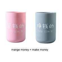 Load image into Gallery viewer, 2PCS Plastic Bathroom Toothbrush Cup Simple Plain Portable Couple Tooth Cup Good Morning Bathroom Storage Holder Couple Love