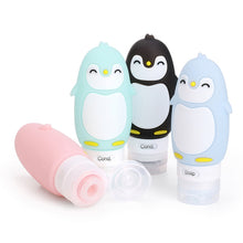 Load image into Gallery viewer, Portable Cartoon Monster Bear Penguin Animal Silicone Travel Case Organizer Shampoo Shower Gel Lotion Storage Refillable Bottle